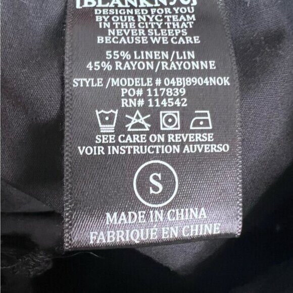 Blank NYC Black Linen Drawstring Shorts Size Small - Picture 9 of 10